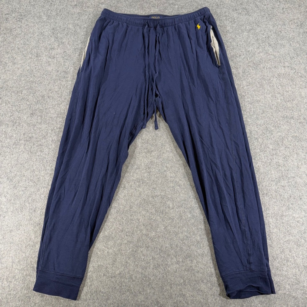 Polo Ralph Lauren Mens Navy Blue Sleepwear Jogger Lounge Pants Size Medium